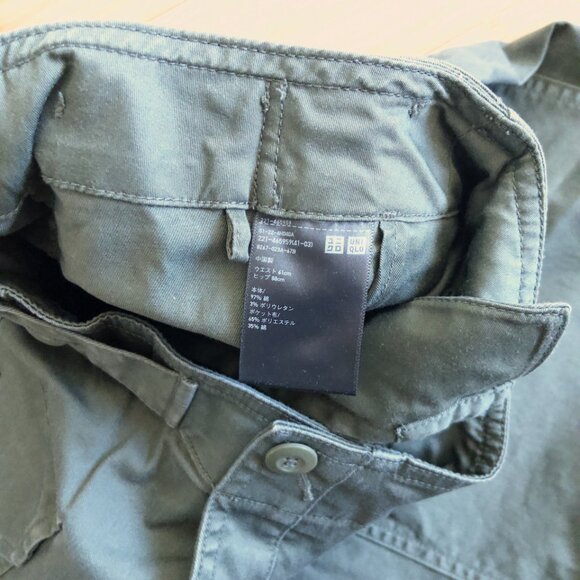 Uniqlo C Cotton Wide Pants - Olive - size 0 - Picture 4 of 8